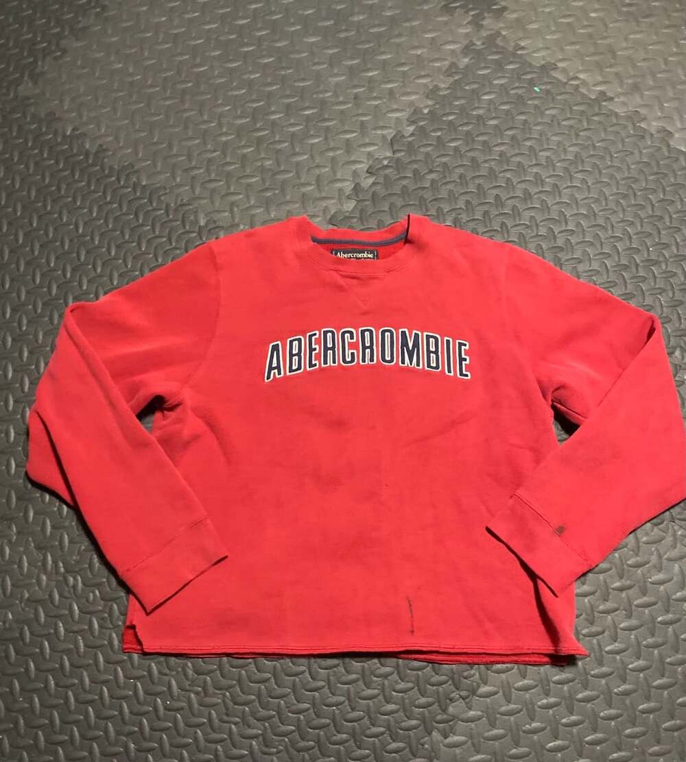 Abercrombie & Fitch Red Crew Neck Sweatshirt Size XL